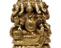 Panchmukhi Ganesh idol brass panchmukh ganesh Statue 5 inches
