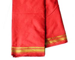 cotton dhoti with shawl red Pooja dhoti and shawl