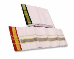 Pooja dhoti for mens white cotton dhoti  4.5mt