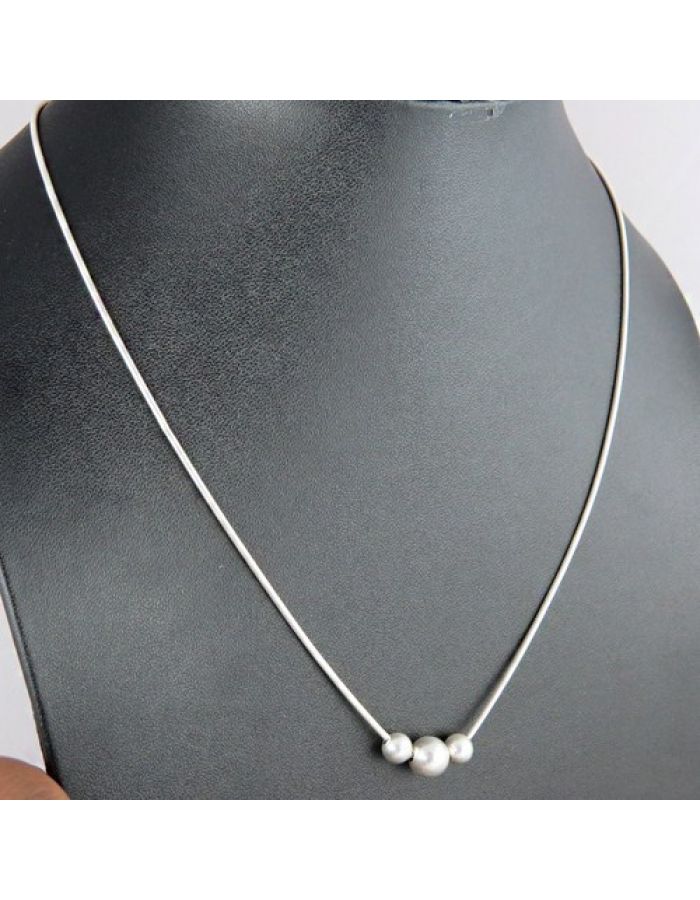 Pure silver chain with silver ball chandi ki chain