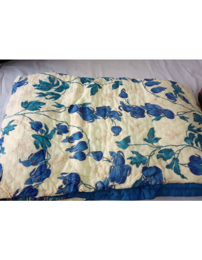 Jaipuri quilt light weight jaipuri rajai double bed blue print