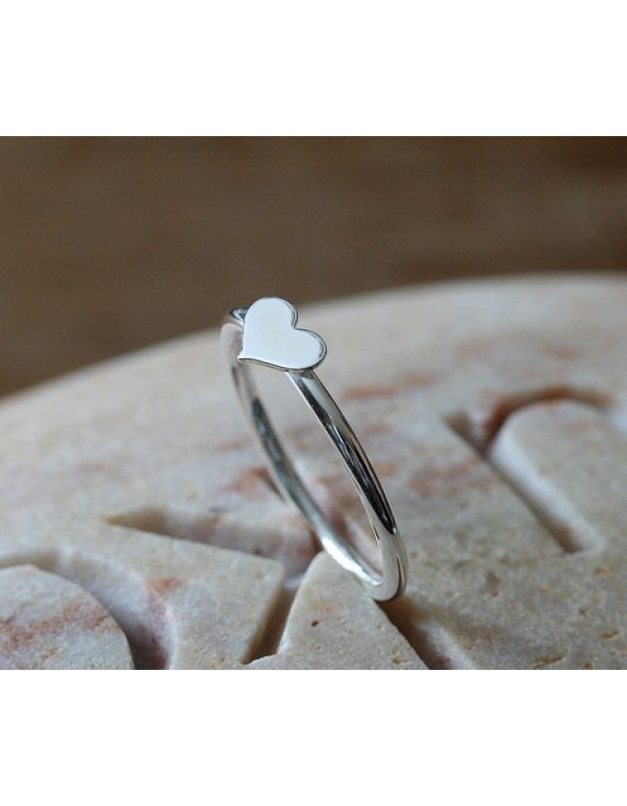 Pure silver Ring heart Shape Silver Ring