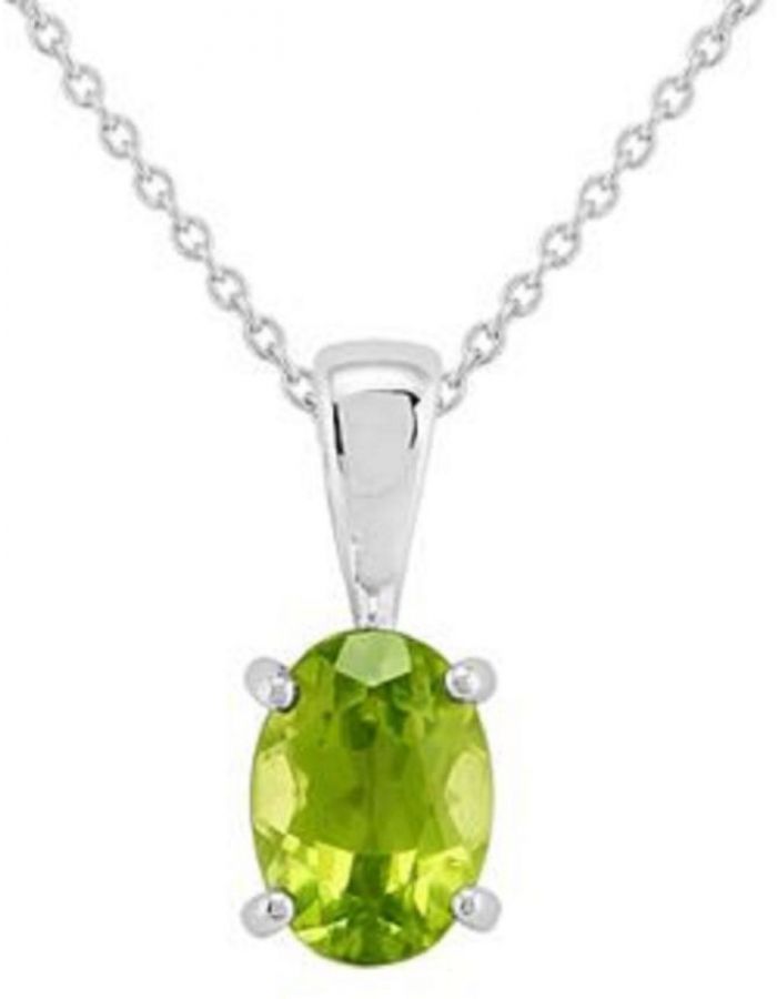 peridot pendant in silver