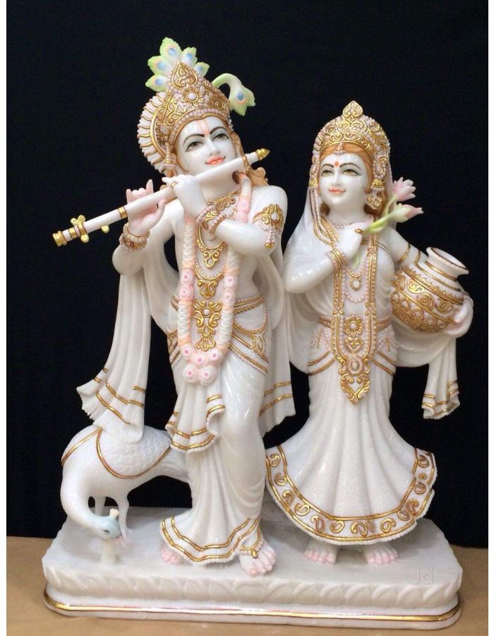 Krishna Radha marble murti marble idol of Radha krishana