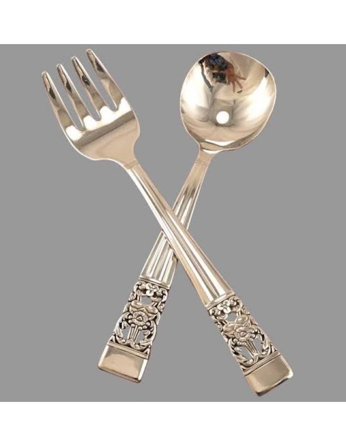 Silver fork spoon set pure silver spoon and fork set