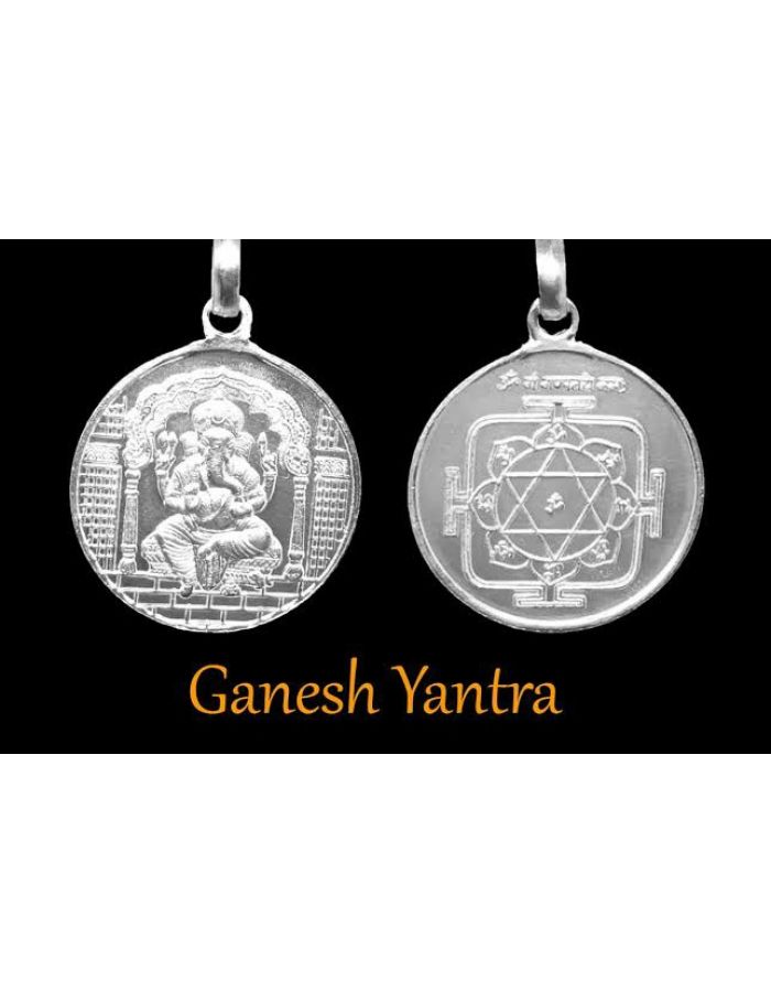 Ganesh yantra locket silver ganesh yantra pendant