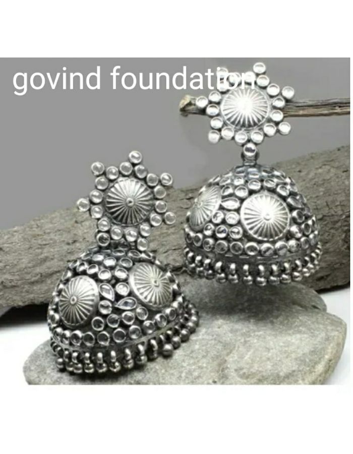 Silver jhumka for woman pure silver jhumka earrings ethnic