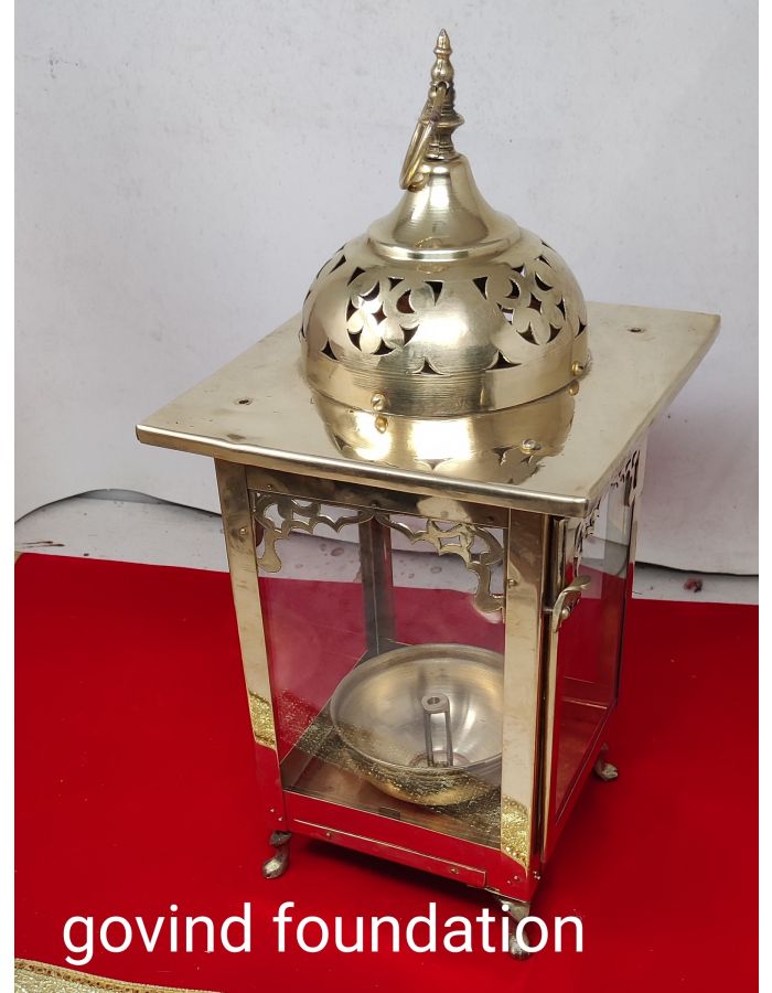 Brass Lantern oil lamp Lantern diya 11 inches