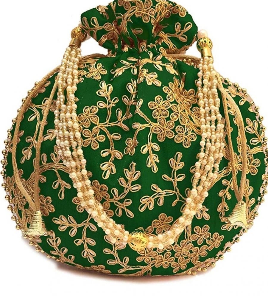 Buy 3 potli bags eid gift indian potli women zari ethnic hand bags wedding