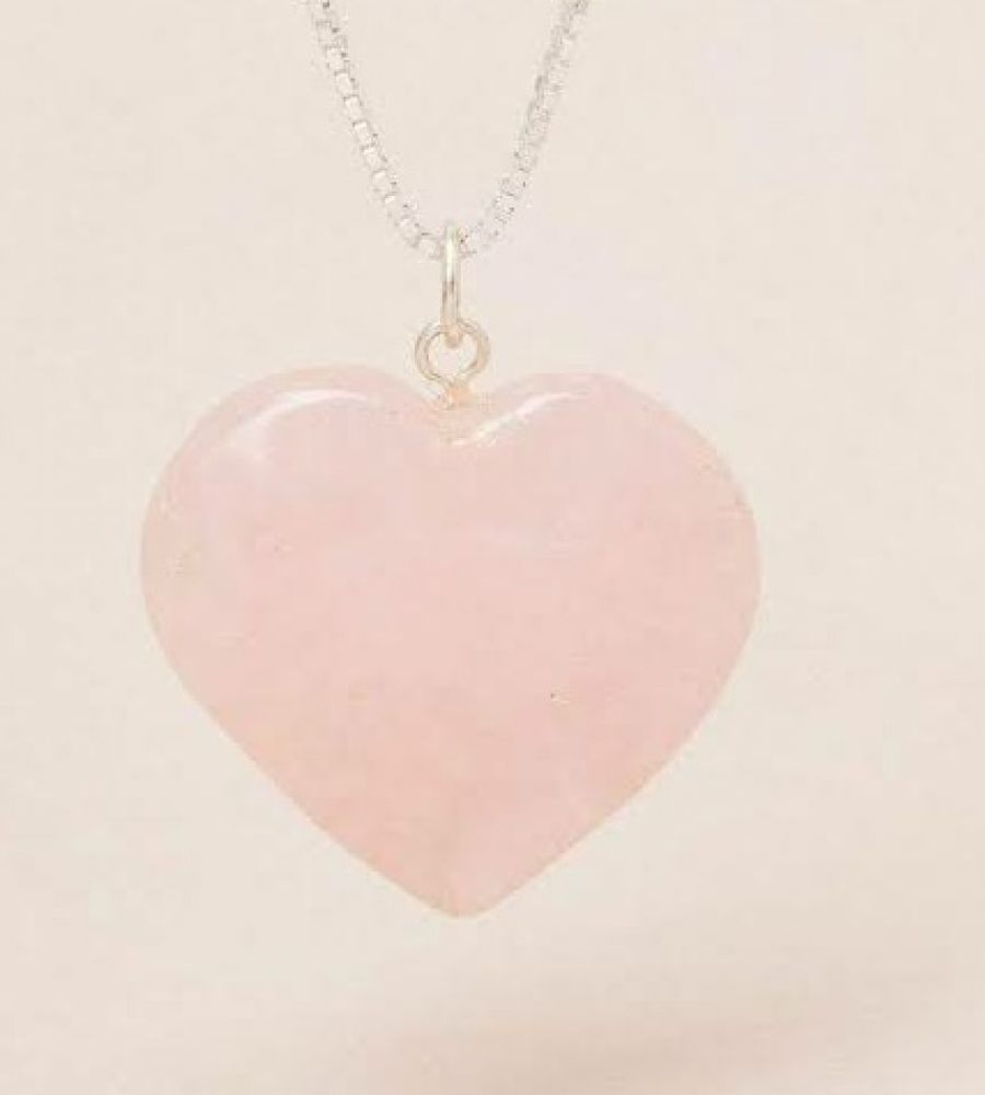 Buy Rose Quartz Heart Pendant Necklace Online in India - Mypoojabox.in
