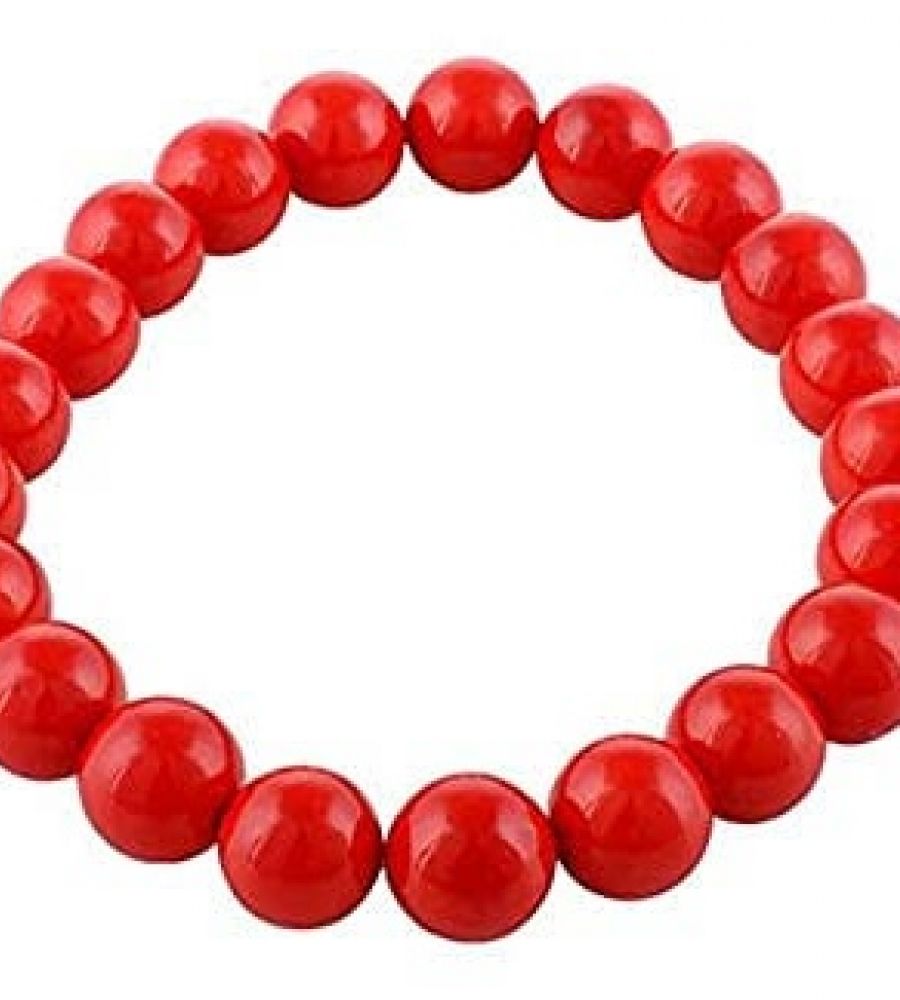 Buy Natural Red Coral Beaded Bracelet Red Coral Beads Coral Online in India   Etsy