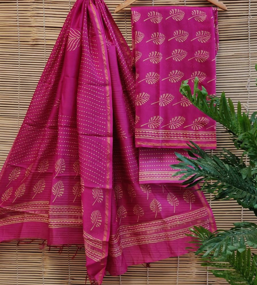 open lace back dress Peach Pink and Dark Green Ikat Dress Material With Ikat Weaves  Maatshi