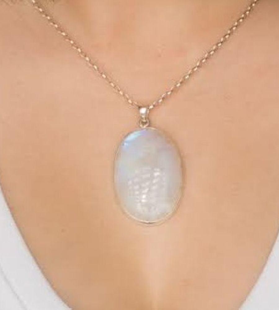 Moonstone Minimalist Sterling Silver Necklace – Crystolver | Healing  Crystal Gift Shop
