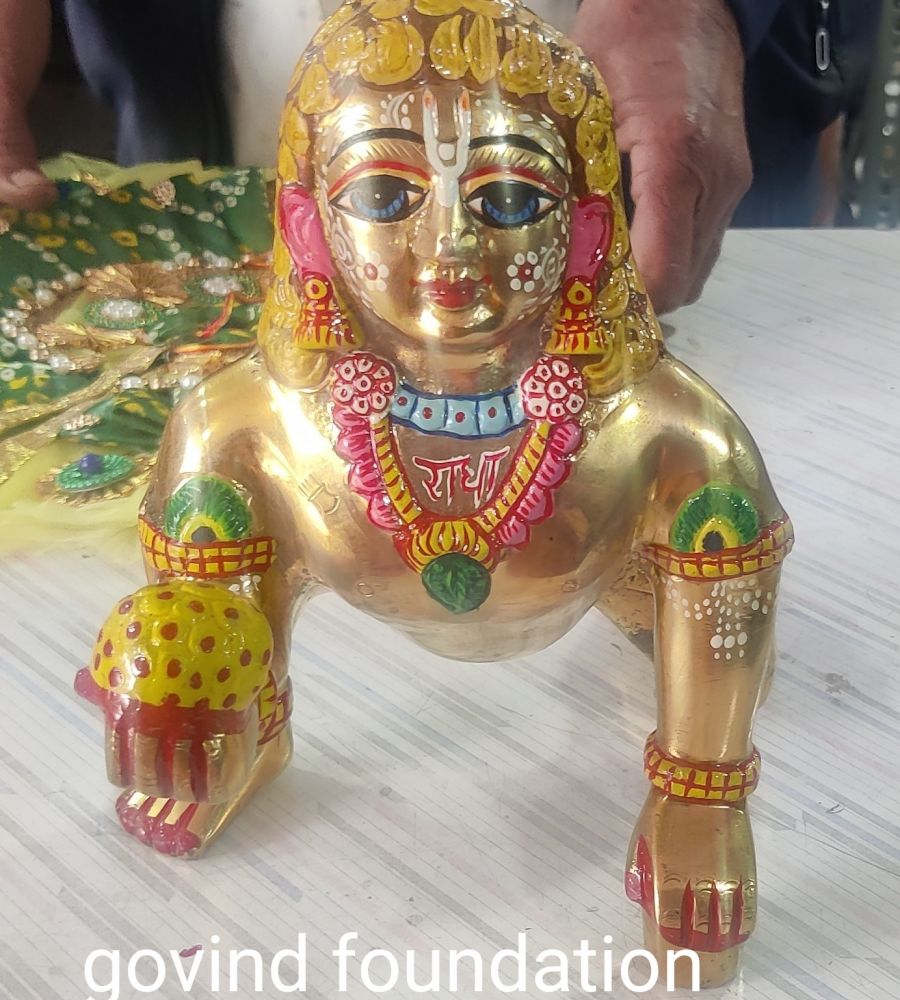 Laddu gopal 11 number smiling face laddu gopal big size ashtdhatu