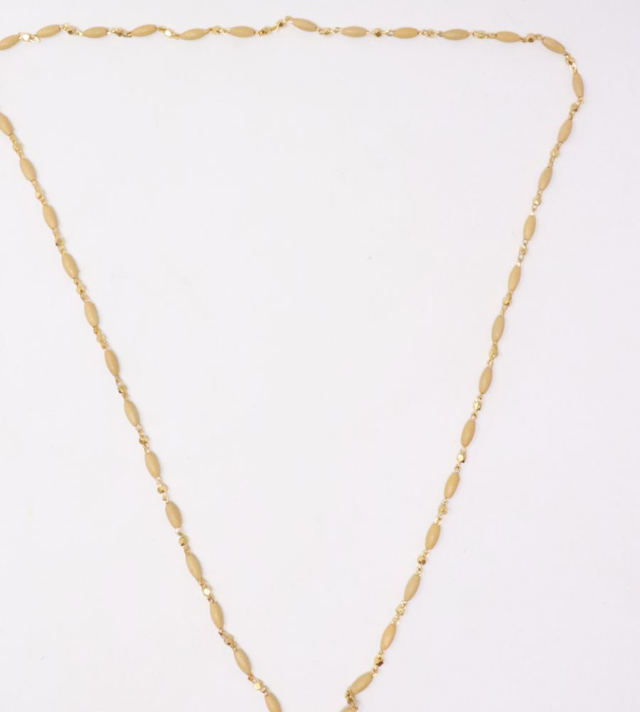 Tulsi kanthi mala with gold plated design