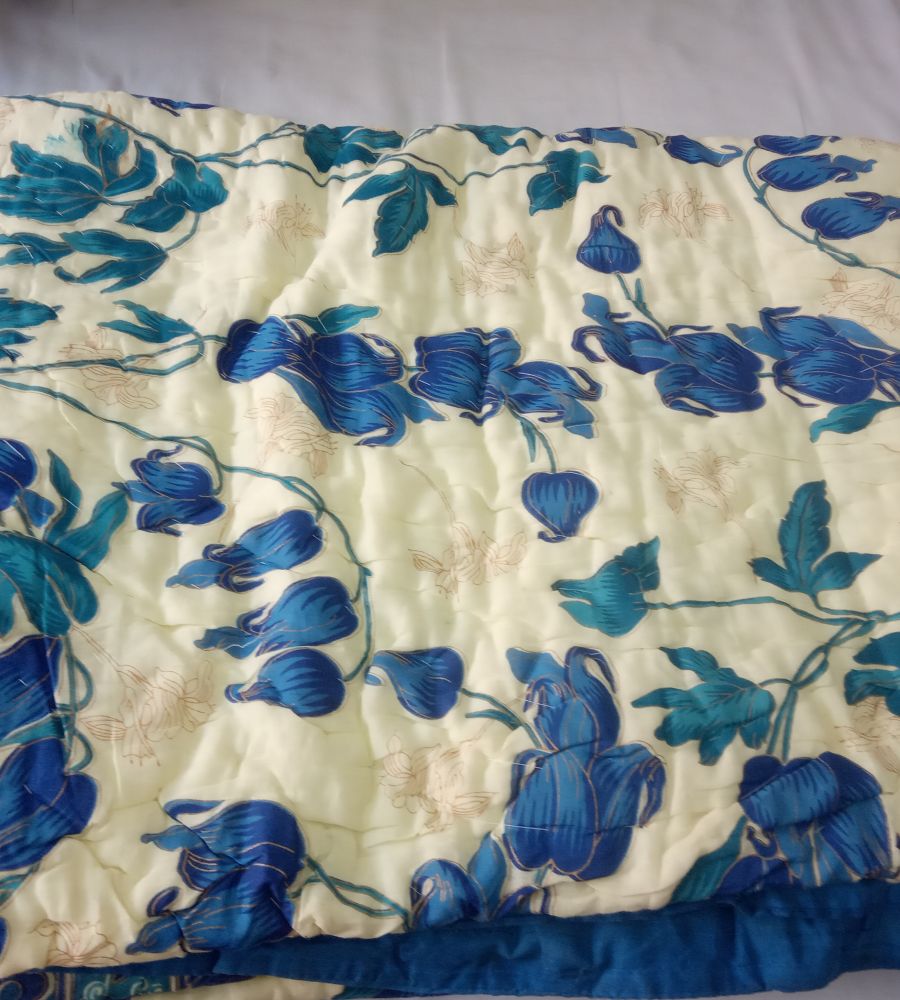 Jaipuri quilt light weight jaipuri rajai double bed blue print