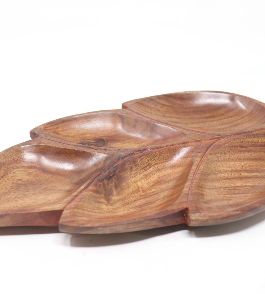 Wooden leaf tray wooden try