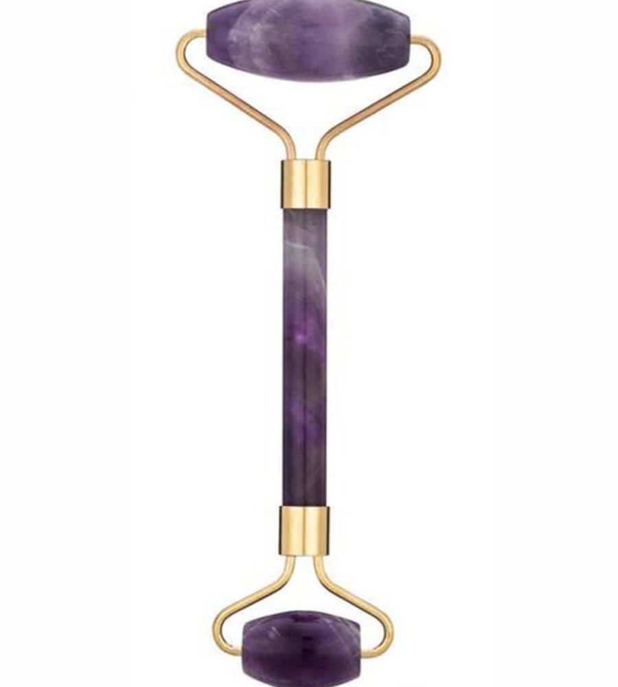 Amethyst stone face roller face massage roller