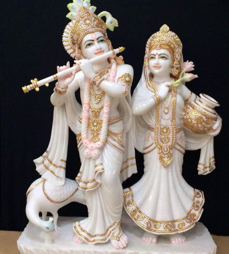 Krishna Radha marble murti marble idol of Radha krishana