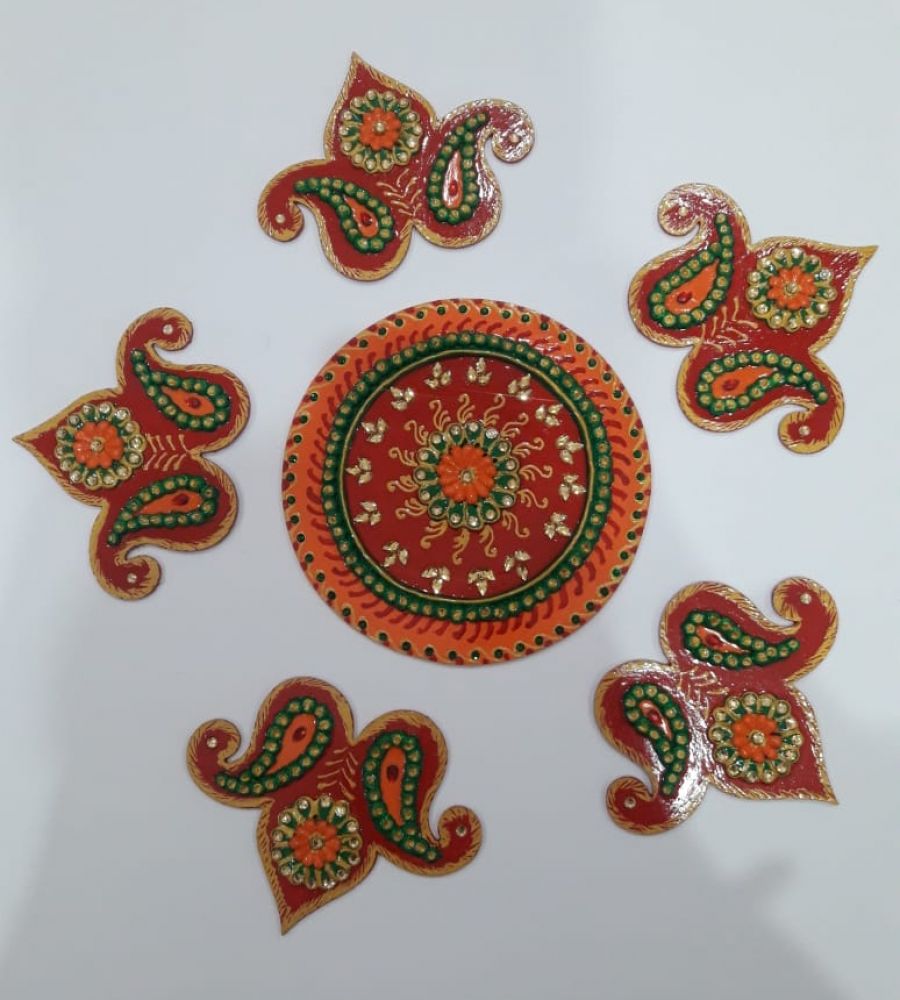 Rangoli wooden rangoli board