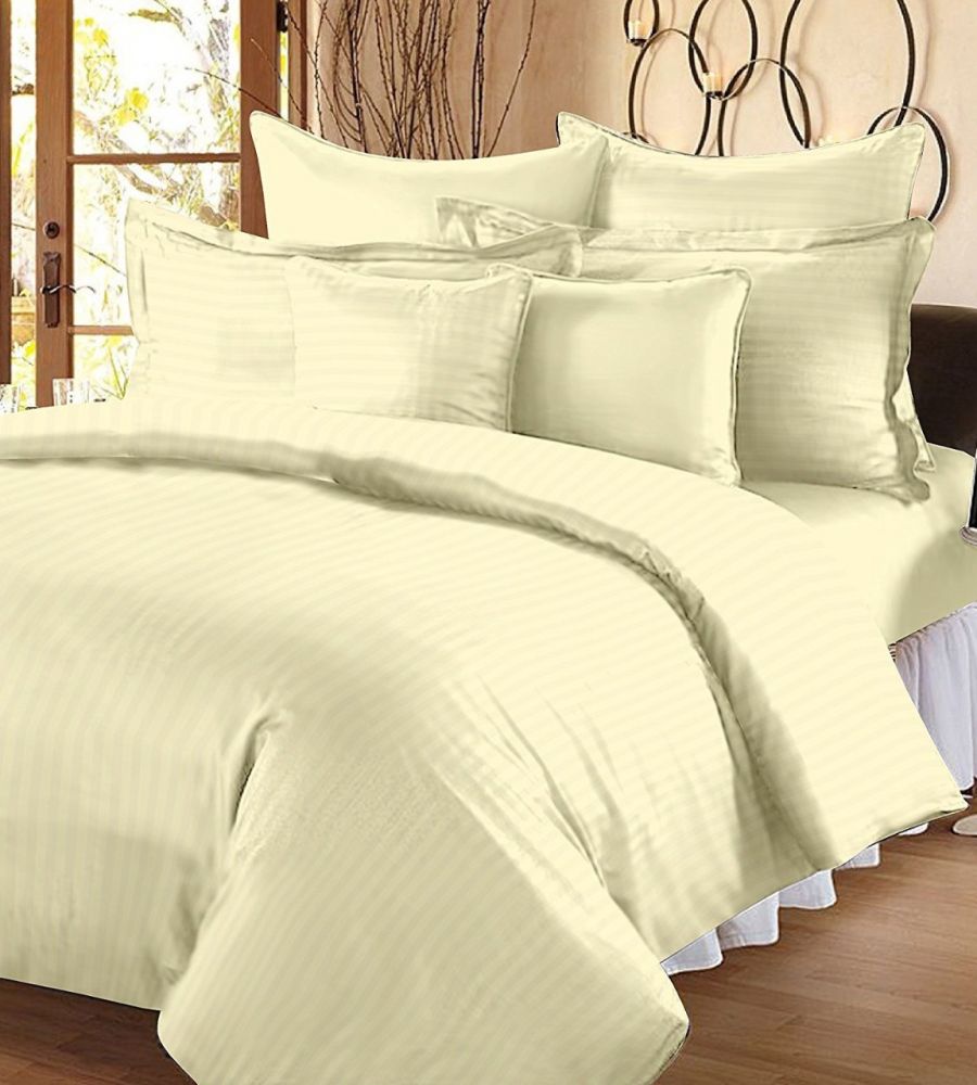 Plain cotton bedsheet double bed lemon colour