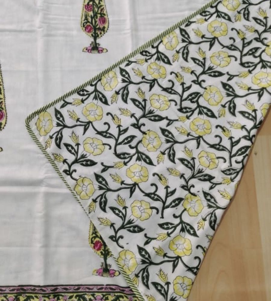 Dohar cotton handblock AC quilt double bed premium Ada