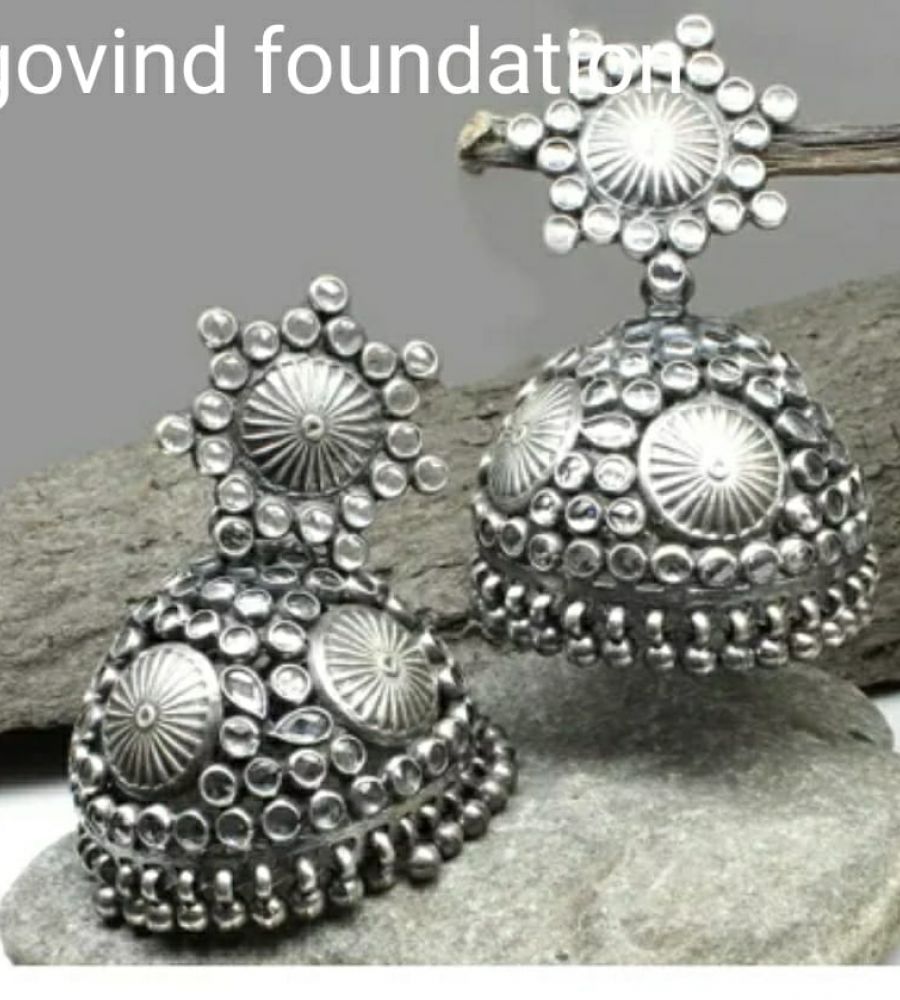 Silver jhumka for woman pure silver jhumka earrings ethnic