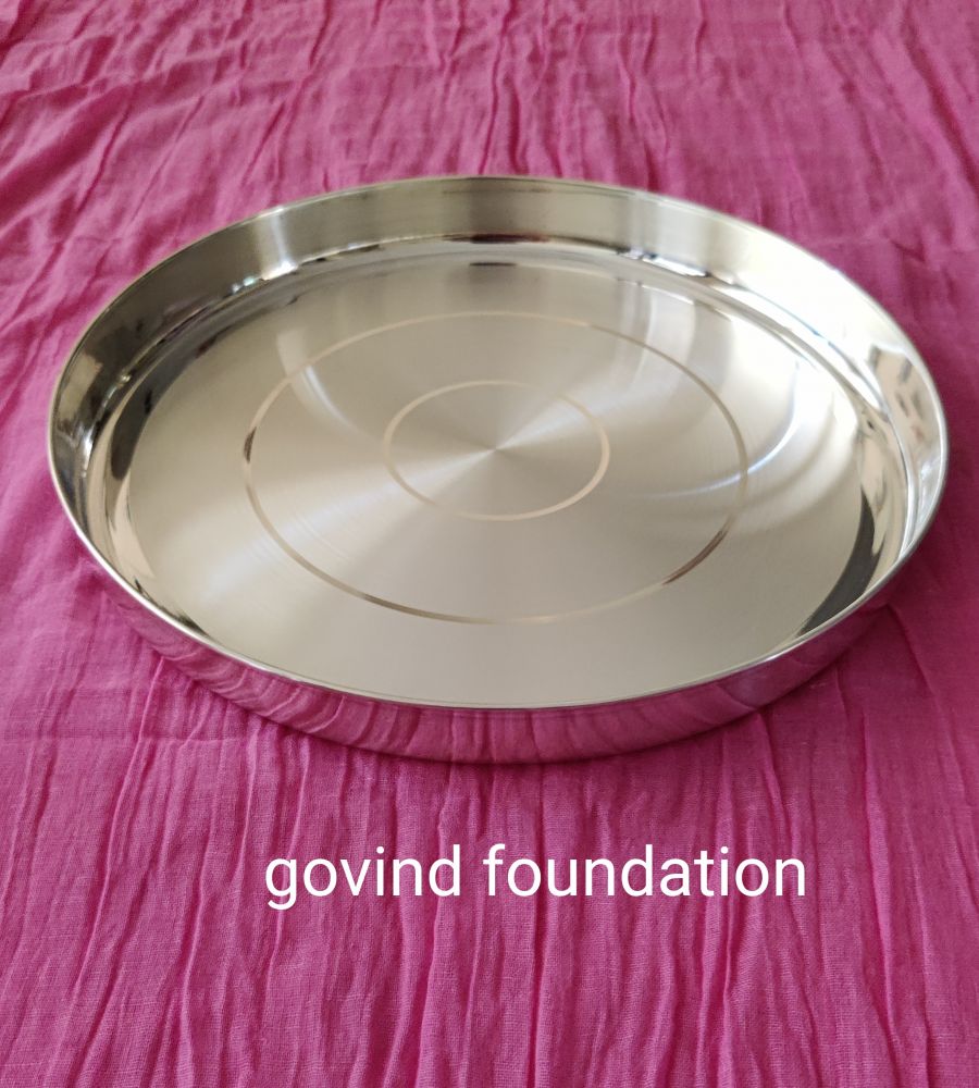 SILVER PLATED THAAL TABLE main image 1